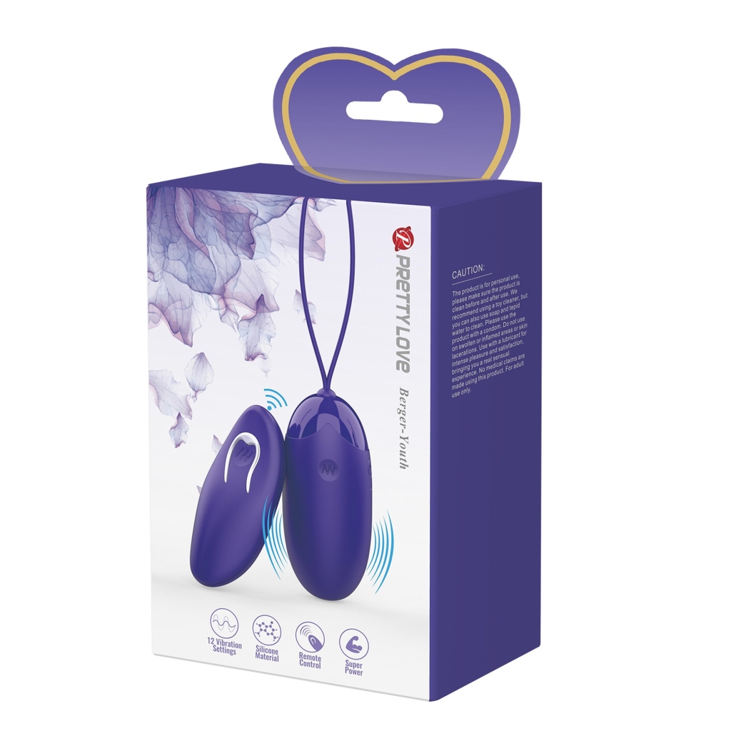 PRETTY LOVE - Berger - Youth, Wireless remote control 12 vibration functions - USB - Image 3