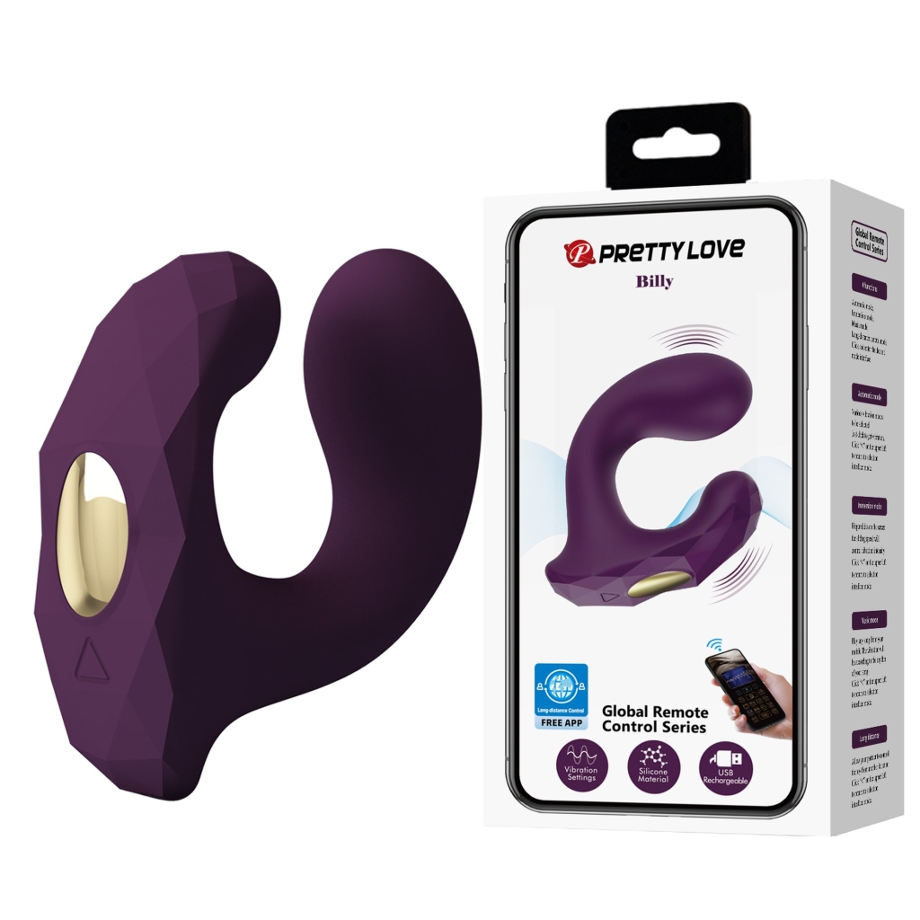 PRETTY LOVE - Billy Purple, 12 vibration functions Mobile APP remote control - USB