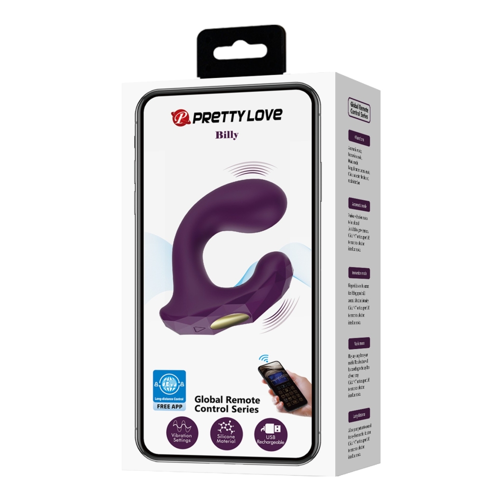 PRETTY LOVE - Billy Purple, 12 vibration functions Mobile APP remote control - USB - Image 3