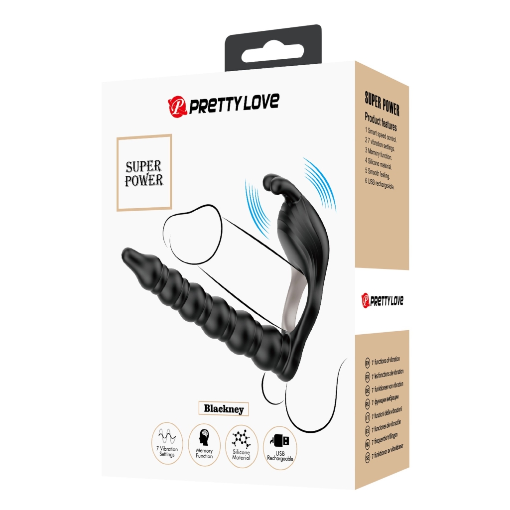 PRETTY LOVE - Blackney black, 7 vibration functions Memory function - USB - Image 3