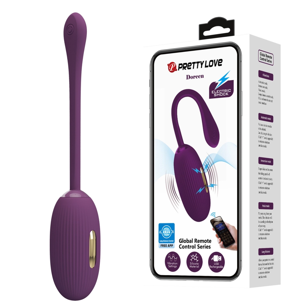 PRETTY LOVE - Doreen, 12 vibration functions 3 electric shock functions Mobile APP Long-distance Control - USB