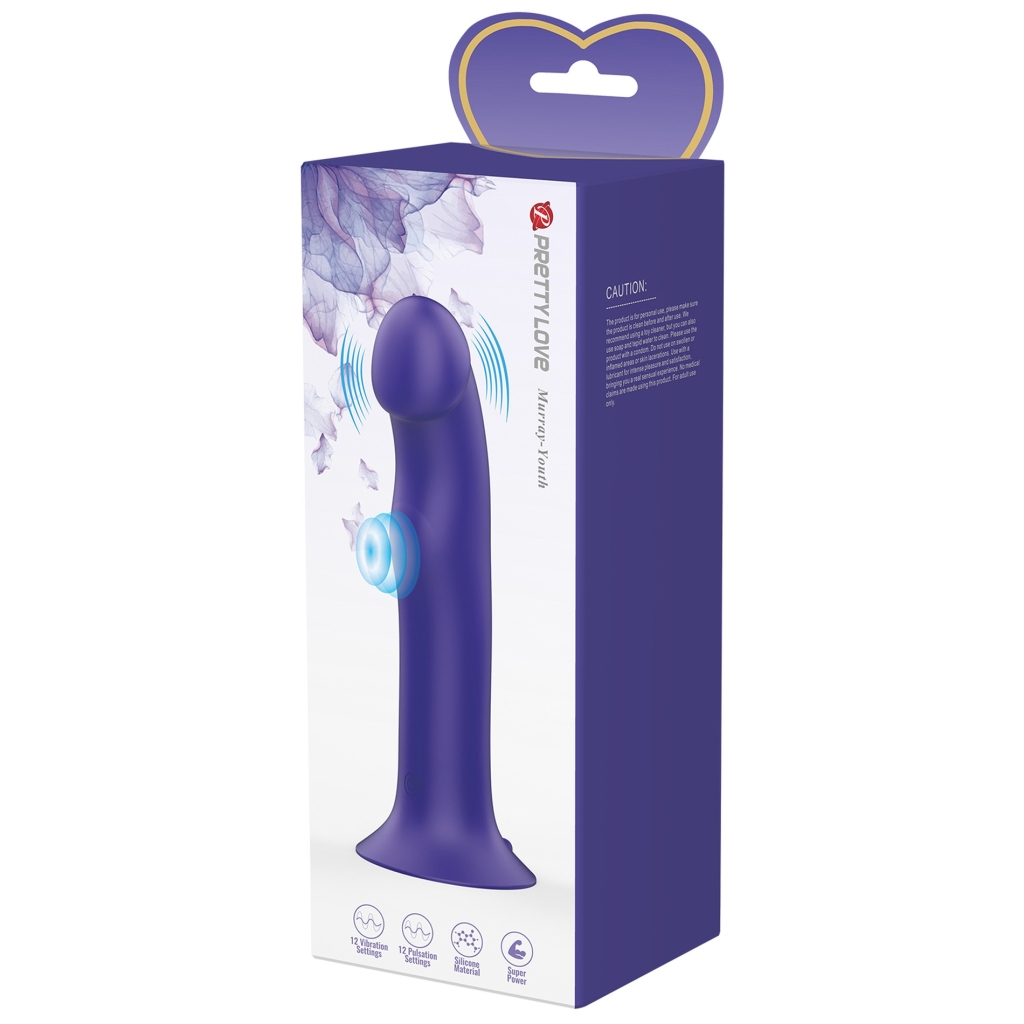 PRETTY LOVE - Murray - Youth, 12 pulse wave settings 12 vibration functions Suction base - USB - Image 3
