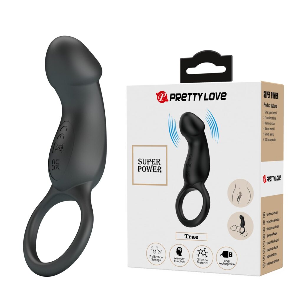 PRETTY LOVE - Trae black, 7 vibration functions Memory function - USB
