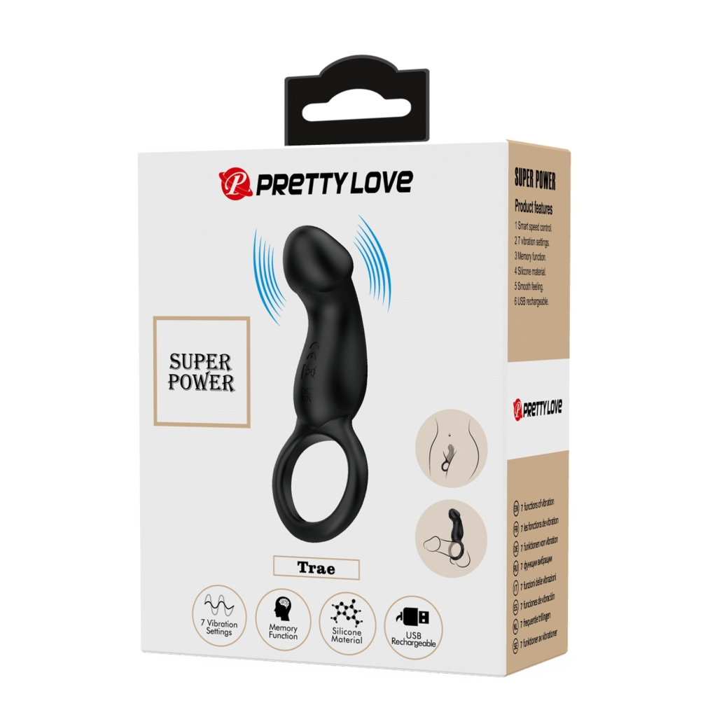 PRETTY LOVE - Trae black, 7 vibration functions Memory function - USB - Image 3