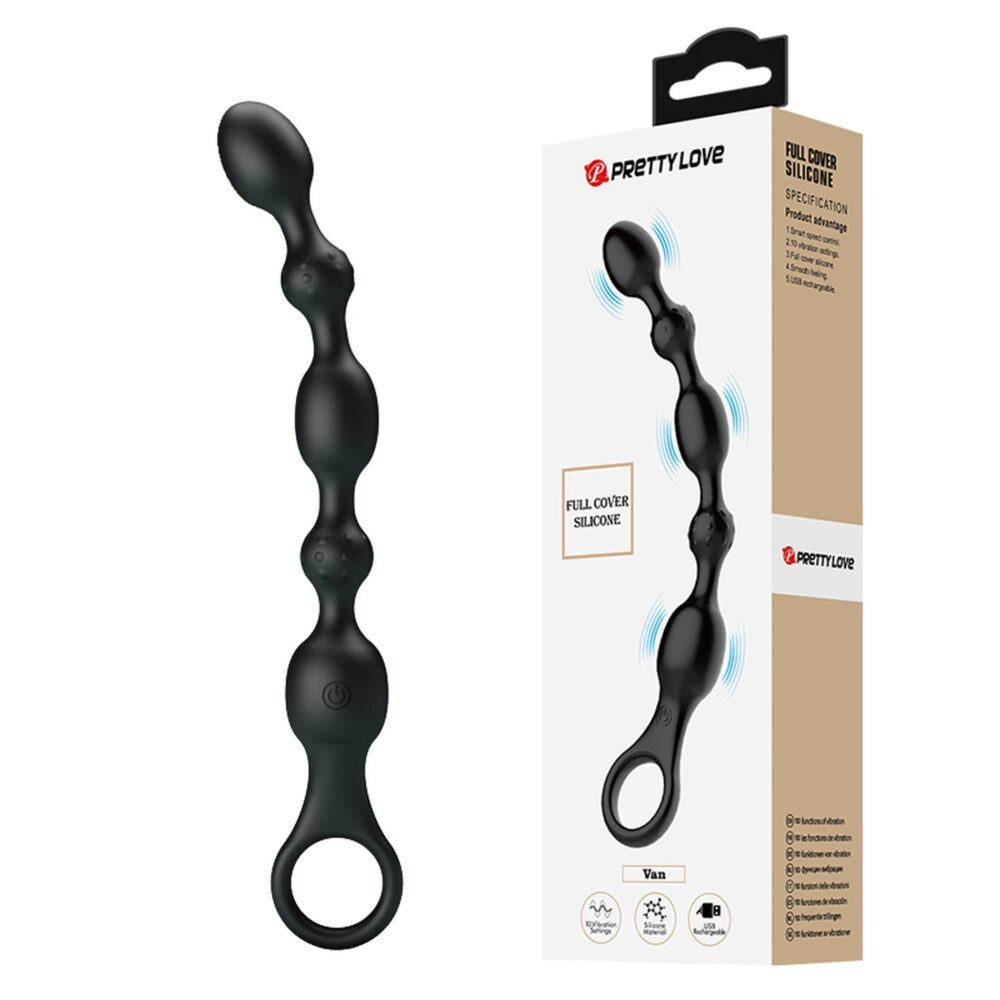 PRETTY LOVE - Van, 10 vibration functions Beaded Anal Vibrator! - USB