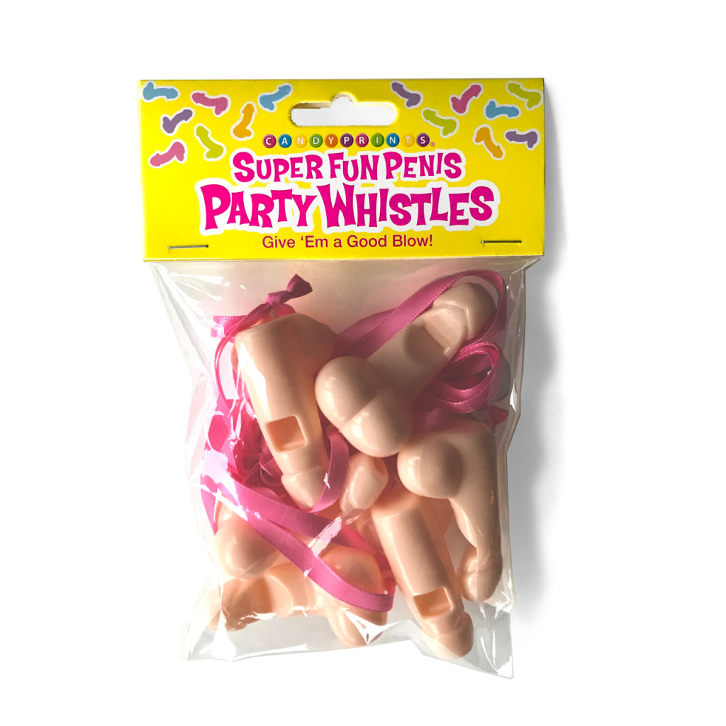 Super Fun Penis Party Whistles, 6pk