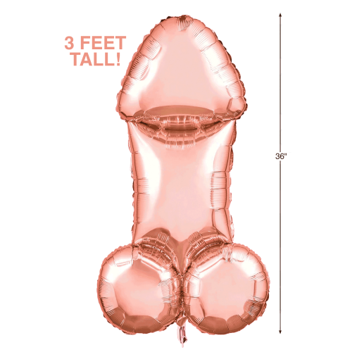 Glitterati, 3ft Rose Gold Mylar Balloon - Image 2