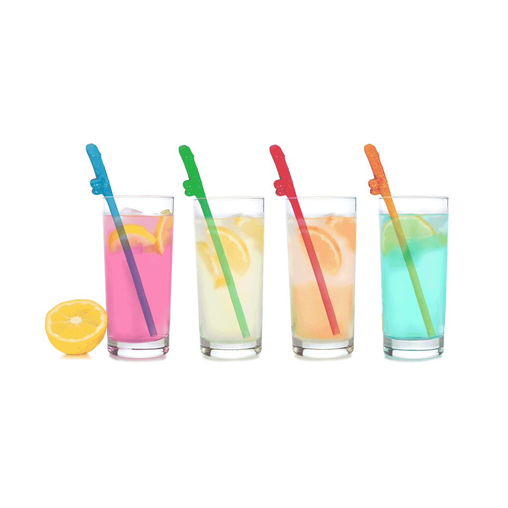 Super Fun Penis, Multicolor Straws