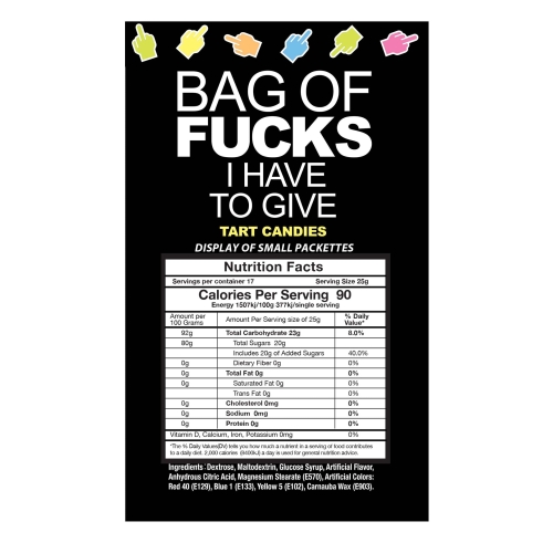 Bag Of Fucks I Have To Give, Display Of 100 - Image 4