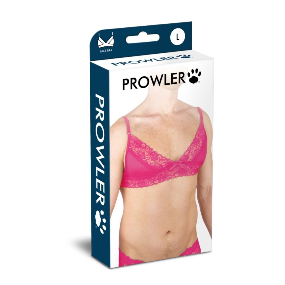 Prowler Pink Lace Bra Large