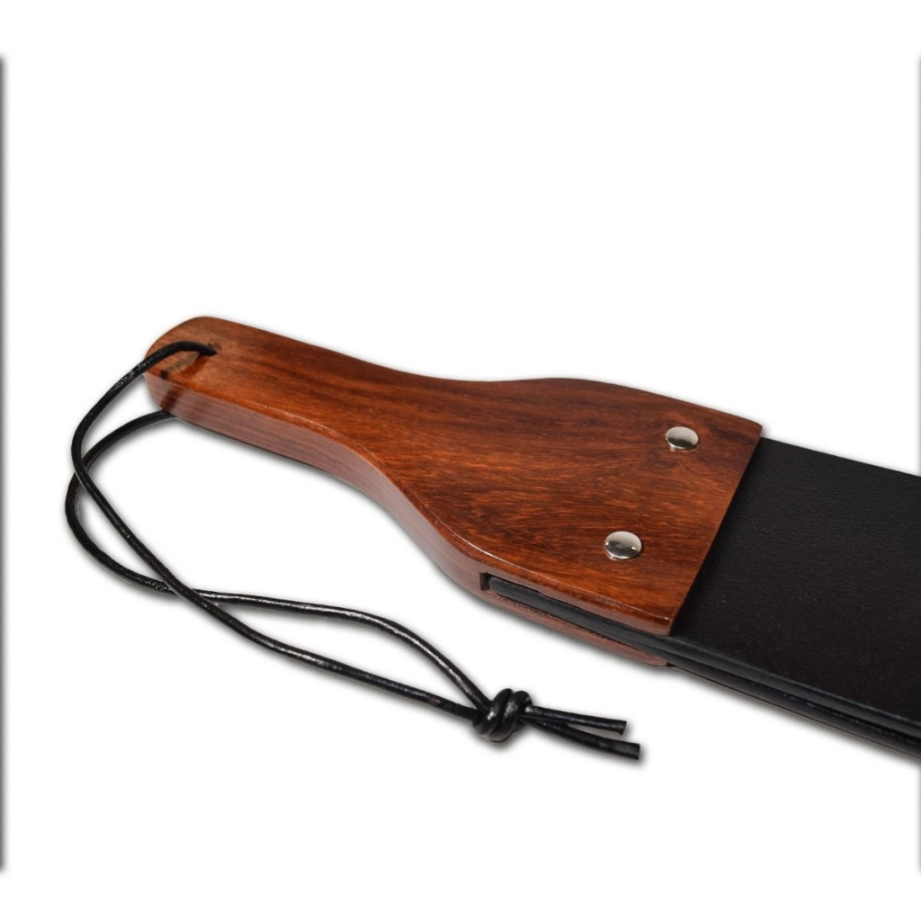 Prowler RED Leather and Wood Flapper Paddle - Image 3