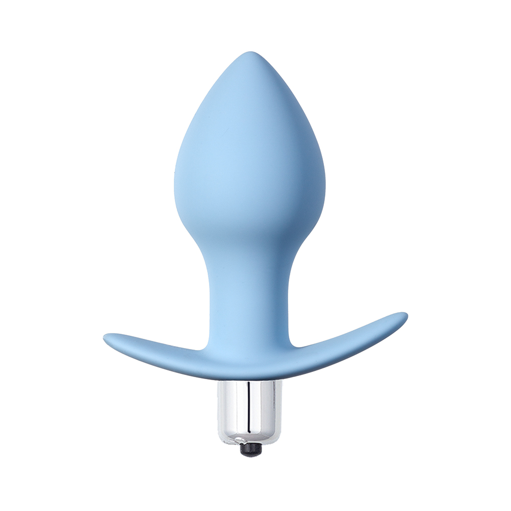 Anal Plug with vibration Bulb Blue - Image 2