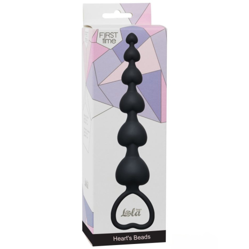 Anal Heart's Beads Black