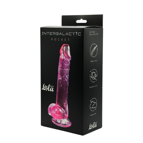 Transparent dildo Intergalactic Rocket Pink