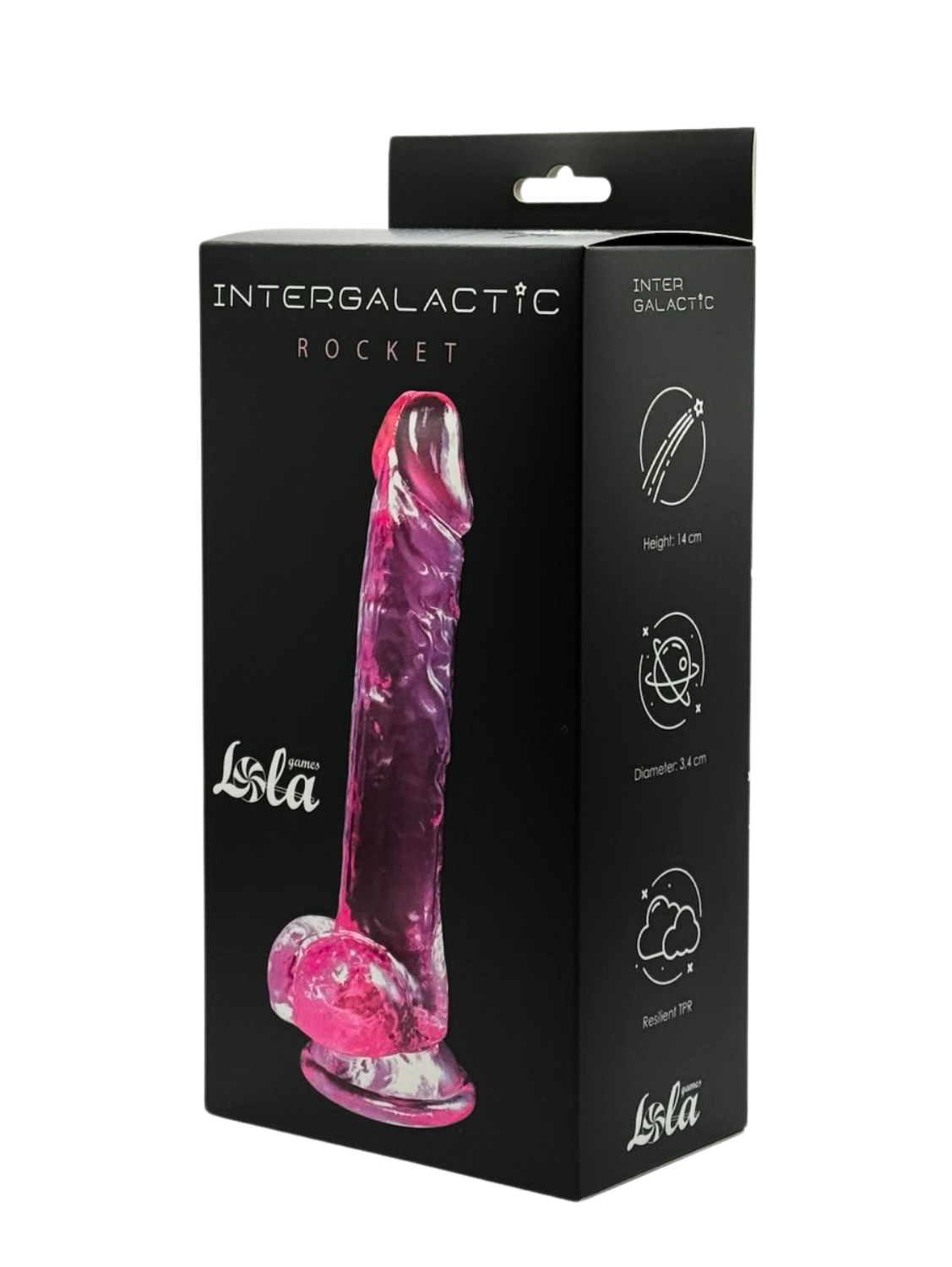 Transparent dildo Intergalactic Rocket Pink