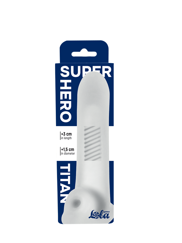 Penis sleeve Super Hero Titan White