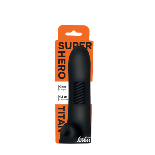 Penis sleeve Super Hero Titan Black