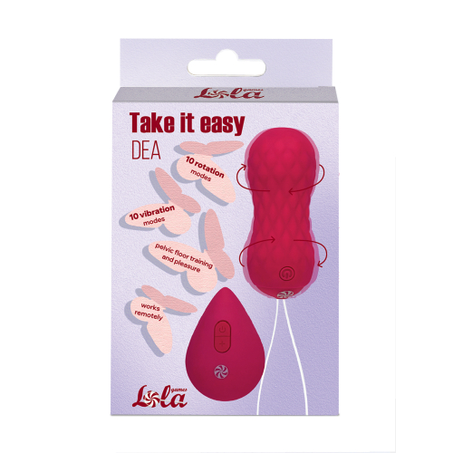 Rotating Vaginal Balls with remote control Take it Easy Dea Wine red