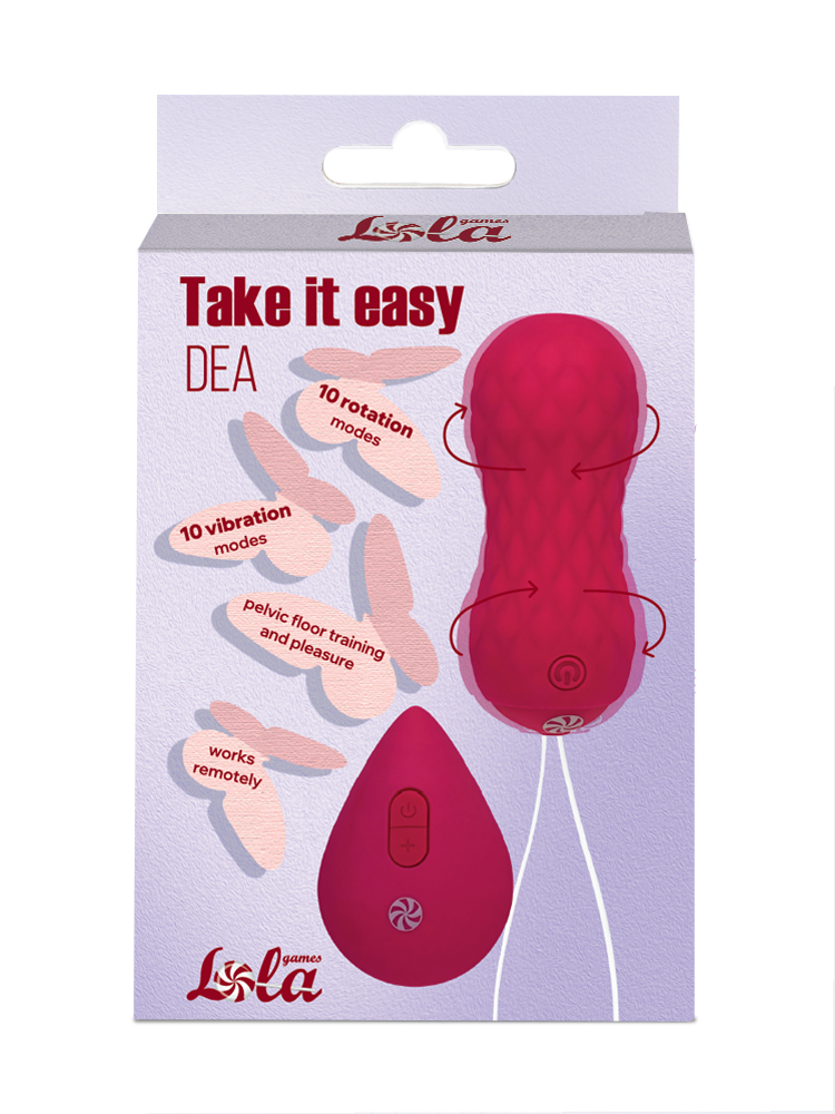Rotating Vaginal Balls with remote control Take it Easy Dea Wine red
