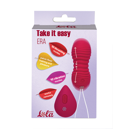 Pulsating Vaginal Balls with remote control Take it Easy Era Wine red