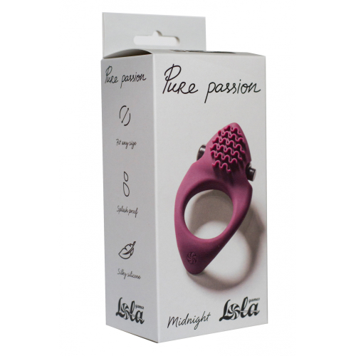 Vibro cockring Pure Passion Midnight wine red