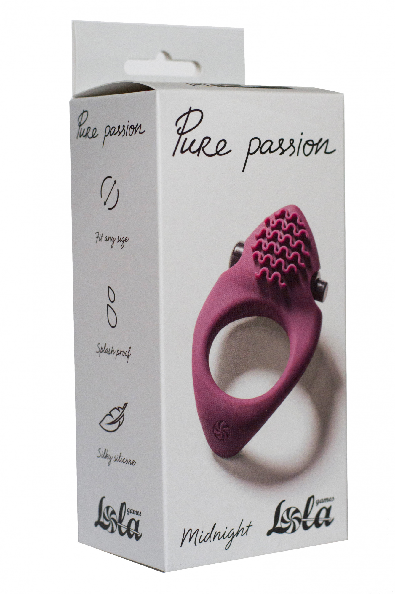 Vibro cockring Pure Passion Midnight wine red