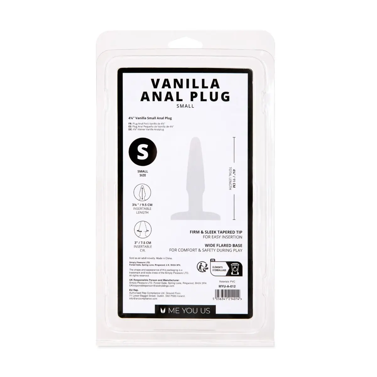 Me You Us Vanilla Small Anal Plug - Image 3