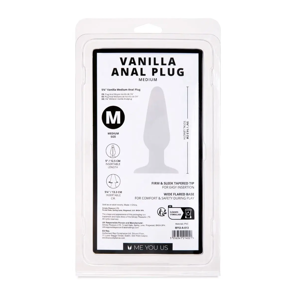 Me You Us Vanilla Medium Anal Plug - Image 3