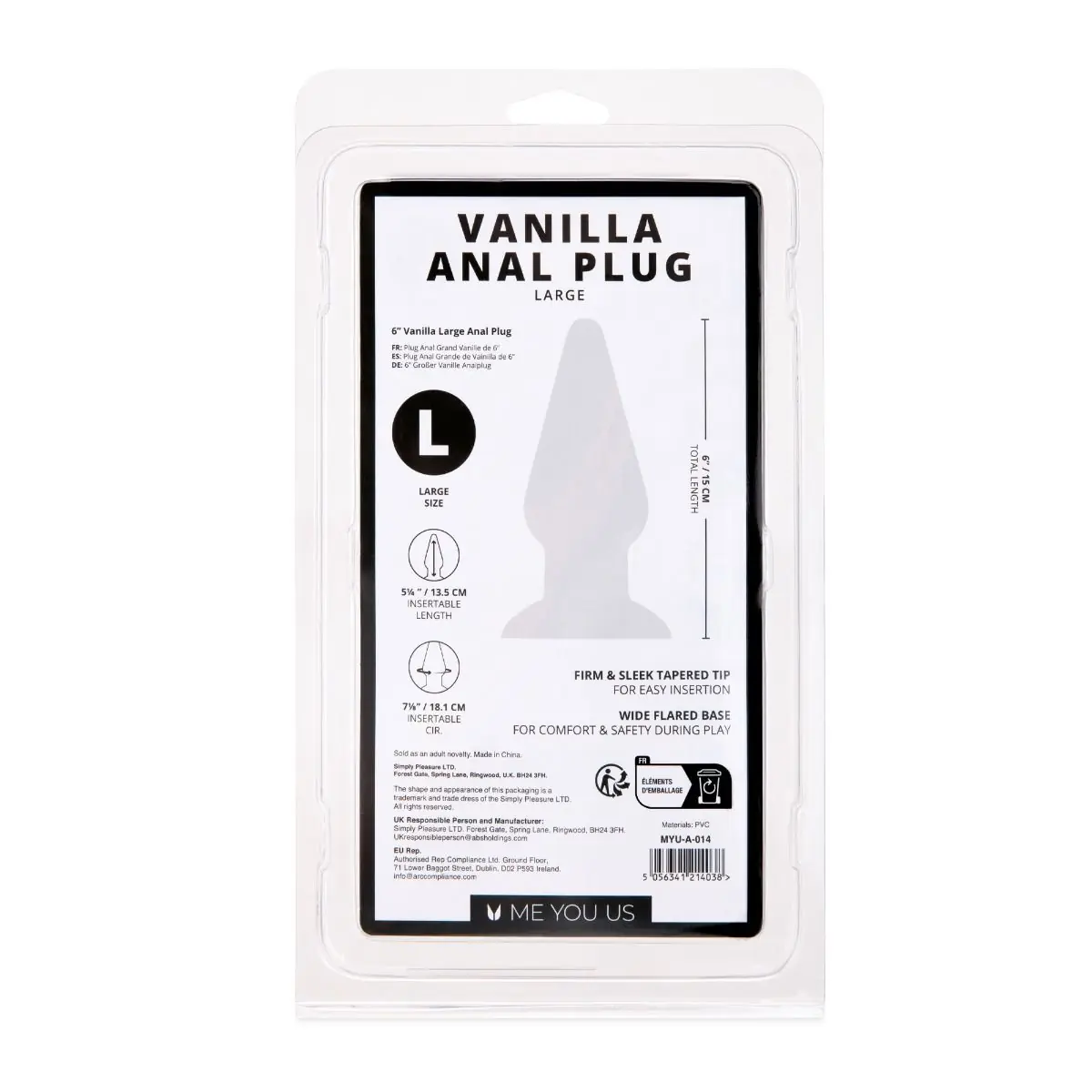 Me You Us Vanilla Large Anal Plug - Image 3