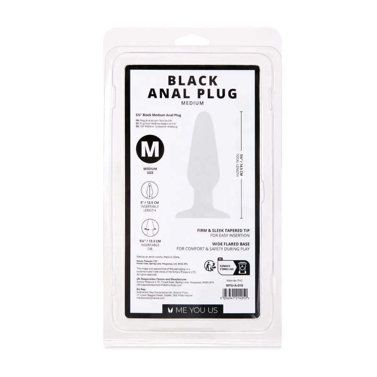 Me You Us Black Medium Anal Plug - Image 3