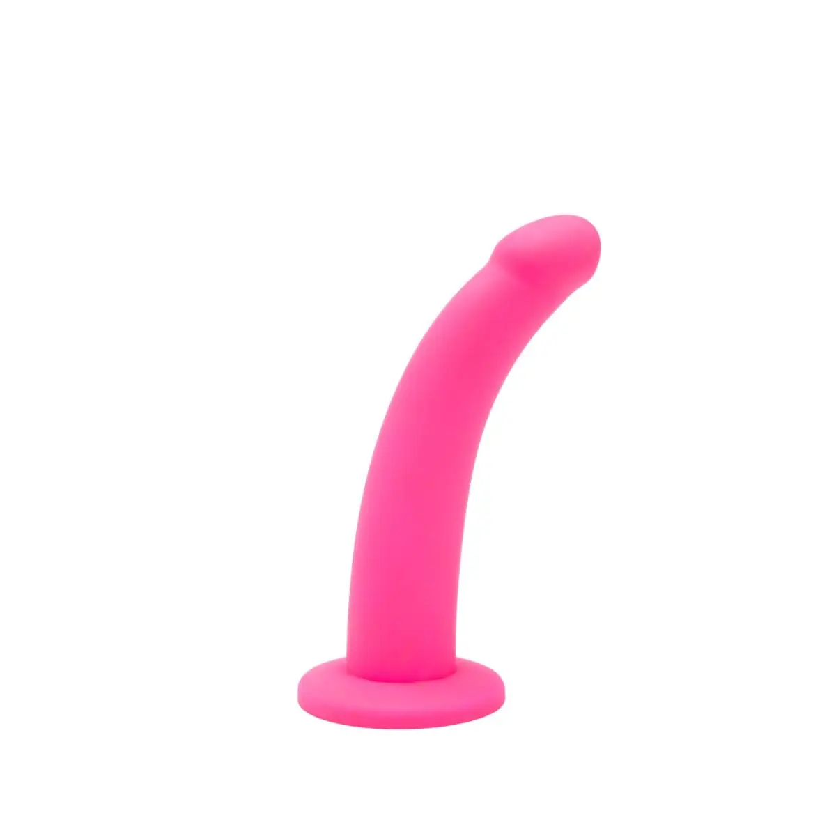 Me You Us 7" Pink Curved Silicone Dildo - Image 2