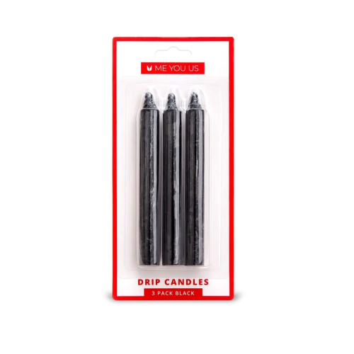 Me You Us Drip Candles 3 Pack Black