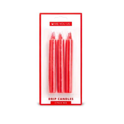 Me You Us Drip Candles 3 Pack Red