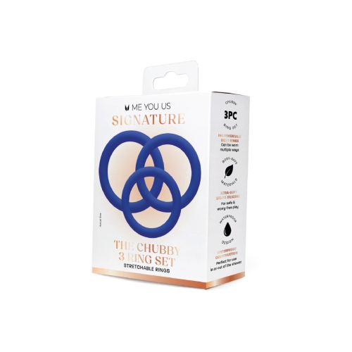 Me You Us Signature The Chubby 3 Ring Set Blue