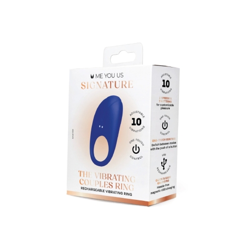 Me You Us Signature The Vibrating Couples Ring Blue