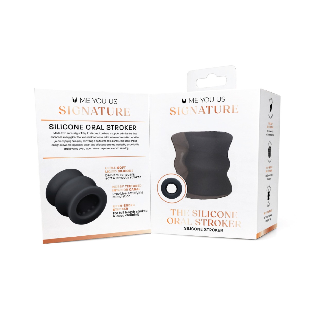 Me You Us Signature The Silicone Oral Stroker Black - Image 2