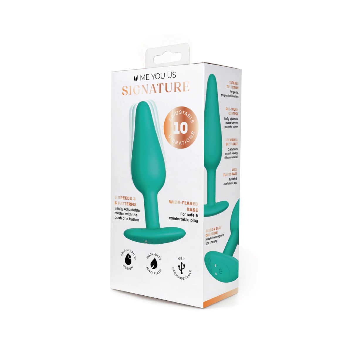 Me You Us Signature The Vibrating Plug Teal - Image 7